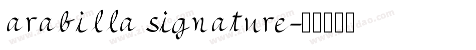 arabilla signature字体转换
